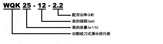 WQK/QG無堵塞切割絞刀式潛水泵型號意義