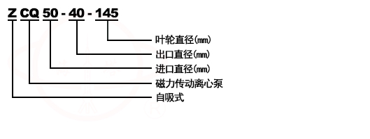ZCQ不銹鋼磁力自吸泵型號(hào)意義
